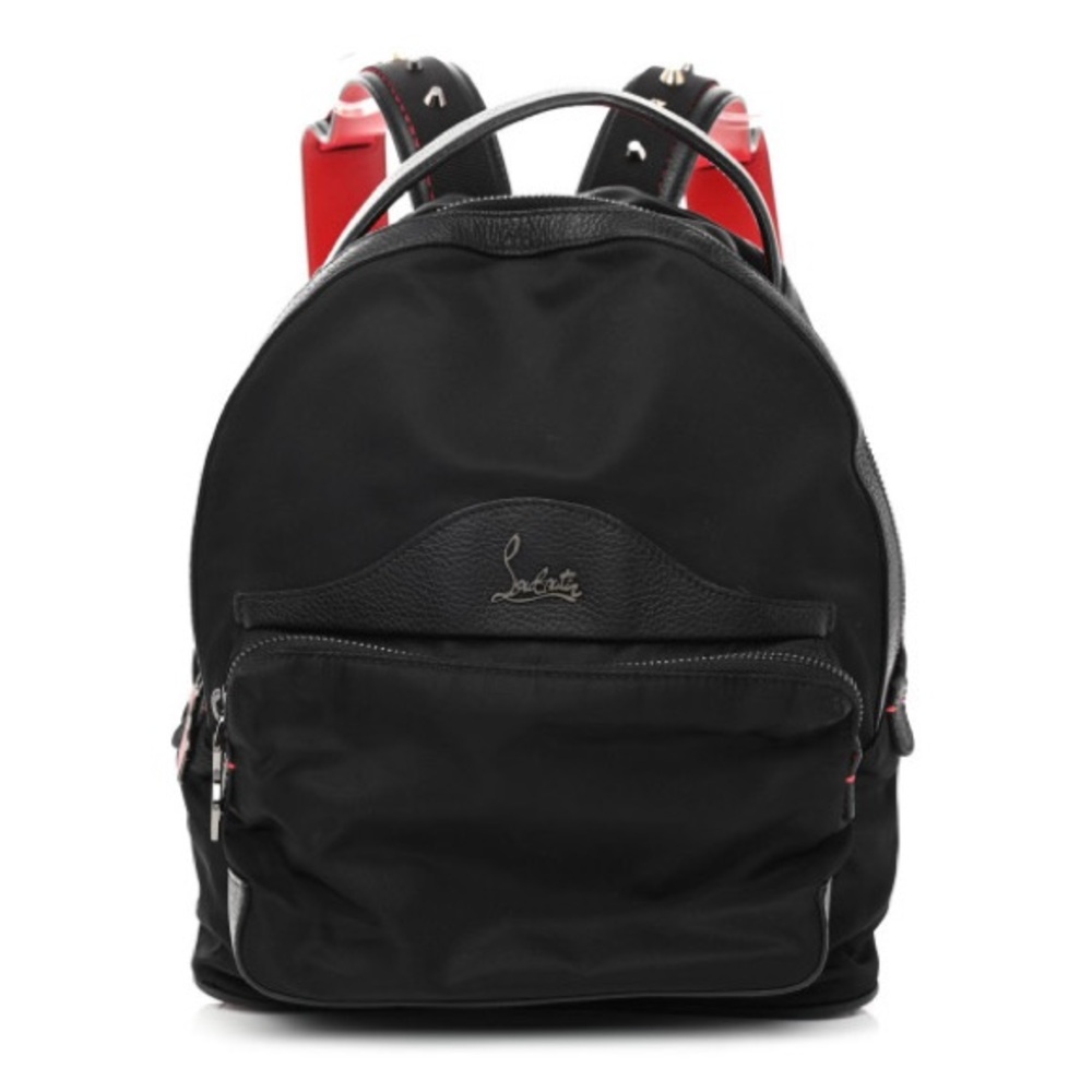 Christian Louboutin Backloubi Small Nylon Backpack Bag Black